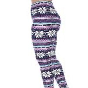 White Mark Womens One Size Polyester/Spandex Aztec Print Leggings - Multicolor‎